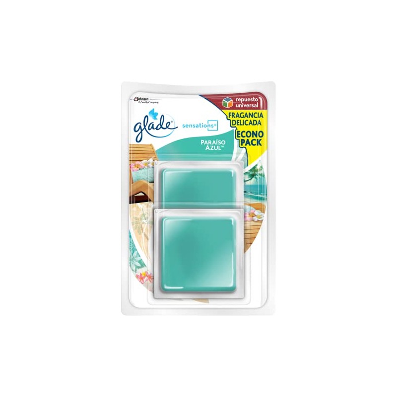 Glade Sensations Aromatizante de Ambiente Continuo en Gel, Dos Repuestos,