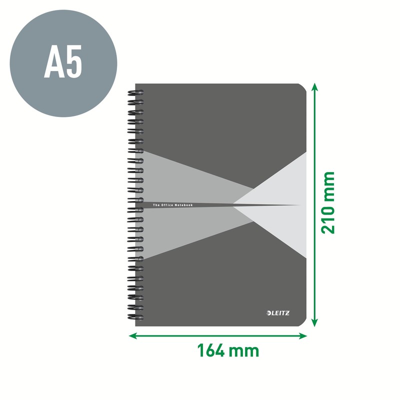 Leitz Office College Pad - A5 Lined Notebook with PP