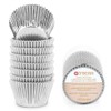 Gifbera Silver Foil Jumbo Cupcake Liners Metallic Muffin Baking Cups,