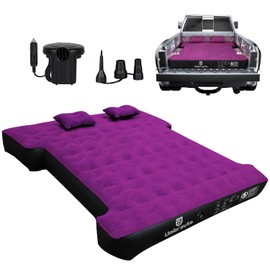 Umbrauto Truck Bed Air Mattress for 6-6.5ft Full Size, Upgraded Thickened Inflatable Mattress with Pump, Pick Up Airbed for Truck Tent Camping, Purple