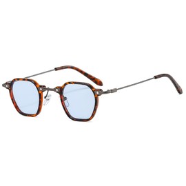 ZLJSHIHOI Punk square small frame sunglasses vintage fashion sunglasses, hip-hop style