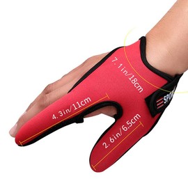 Aisi Anti-Slip 2 Finger Fishing Gloves Quick Dry Fishing Elastic Band Thumb Index Finger Stall Protector