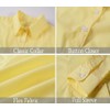 Women's Formal Work Wear Simple Shirt (225 Yellow, S)