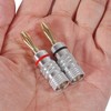 6 Pairs/12 Pcs Speaker Banana Plugs Audio Jack Connector ，24k