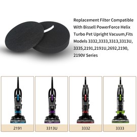 Ymimi Replacement Filter Compatible with Bissell 3313 3333 3332 3313U 3335 2191 2191U 2692 2190 2190V PowerForce Helix Turbo Pet Upright Vacuum (4-Pack)