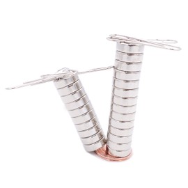 Brudazon 25 Mini Disc Magnets 12 x 4 mm N52 Strongest Level Neodymium Magnets Ultra Strong Power Magnet for Model Making, Photo, Whiteboard, Notice Board, Fridge, Crafts, Magnetic Disc Extra Strong