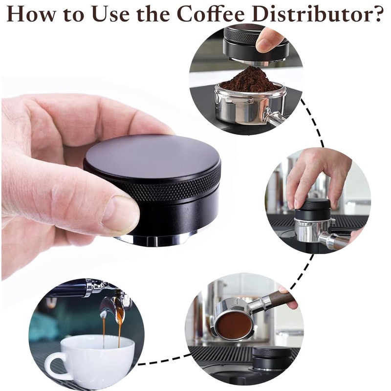 58mm Espresso Accessories Kit, DRAWLIV Espresso Tamper & Coffee Distributor
