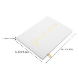 COHEALI Elegant Wedding Guest Book Pen Set Cover Perfect for Reception Baby Shower Birthday Parties