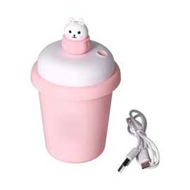 Humidifier Pink Milk Tea Cup Humidifier Small Desktop Bedroom Bedside Air Purifier Humidifier