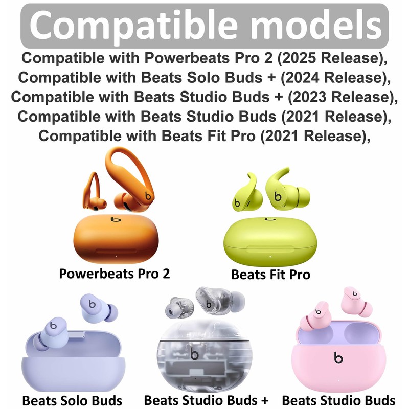 IiEXCEL Powerbeats Pro 2 Double Flange Ear Tips, 6 Pairs
