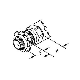 Morris Products 14986 EMT Rain Tight Compression Connector, Insulated Throat, Steel, 2-1/2" Trade Size, 1-Pack