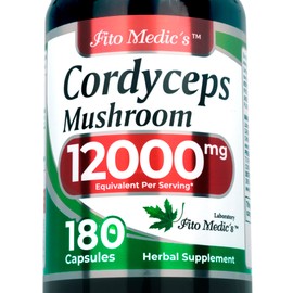 FITO MEDIC'S Lab | Cordyceps Mushroom | 180 Capsules | Cordyceps Mushroom Extract |Ultra high Absorption
