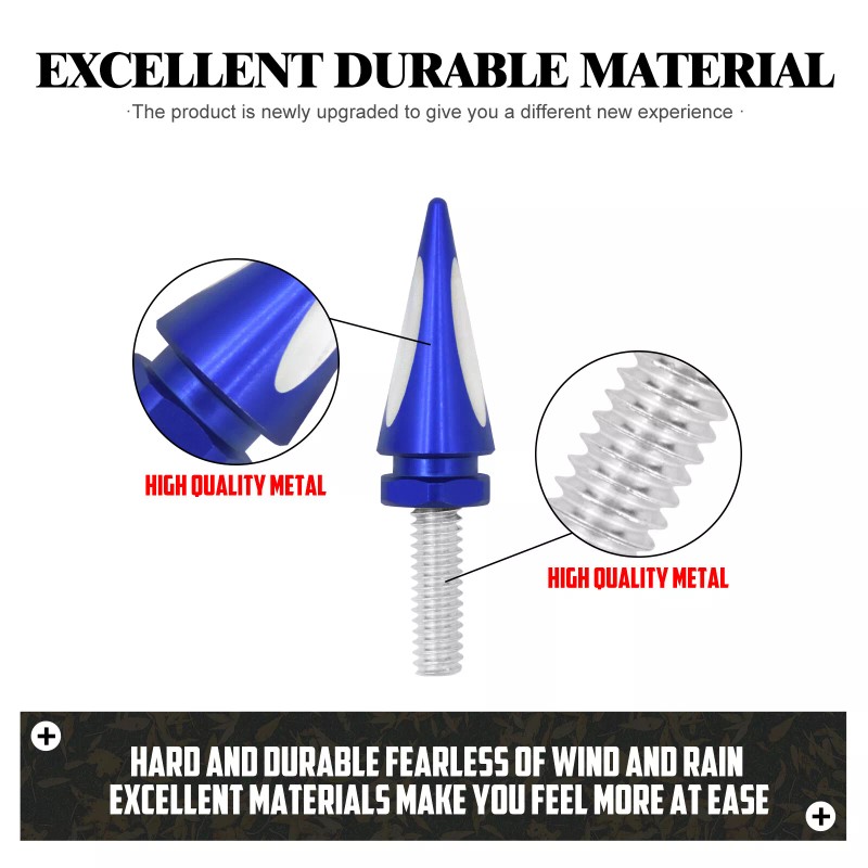 HDBUBALUS Blue Spike Wind Screen Windshield Bolts For Harley 96-2013