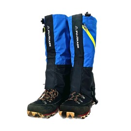 FUJIKAZE FHGT02BLUE Long Gaiter, Mountain Climbing Spats, High Durability, Leg Cover, Lightweight, Trekking, Outdoors, Motorcycle, Mud Flap, Sand Protection, Protection for Fuji Climbing, Waterproof, Breathable, Leg Cover, Cloak and Storage Bag Included 