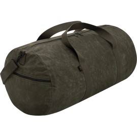 Rothco Waxed Canvas Shoulder Duffle Bag Water Resistant Medium Carry Bag 19" x 9" x 9" - Olive Drab