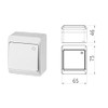 Surface-Mounted Light Switch IP44 Waterproof Outdoor White