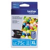 Brother LC75C High Yield (XL Series) Cyan Cartridge Ink, 600