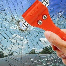 UUlioyer Pack of 4 Emergency Hammer for Car - Emergency Hammer with Belt Cutter, Window Emergency Hammer - Emergency Hammer Rescue Hammer Safety Hammer for Car, Bus, Car, Truck, Easy and Quick to Use