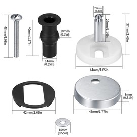 SCJJZ Set of 2 Toilet Seat Fixing Screws Toilet Seat Hinge Accessories Toilet Seat Sack Hole Fixing Toilet Seat Rubber Fixing Hinge