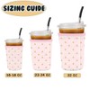 Reusable 3-Pack Iced Coffee Cup Sleeve, Insulated Neoprene, Beverage Holder