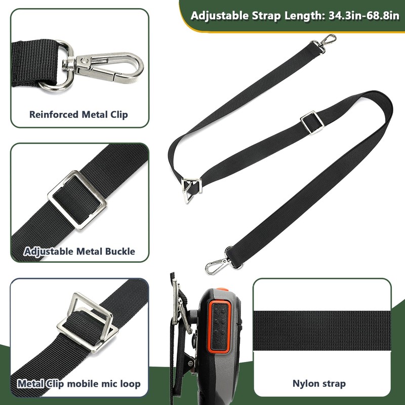 Radio Holster for Firefighter Bundle Set, Includes Radio Strap and