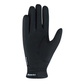 Roeckl Sports equestrian gloves ROECK-GRIP, summer riding glove, black 9.5