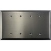 Over Sized Jumbo Satin Stainless Steel 4 Gang Blank Wall