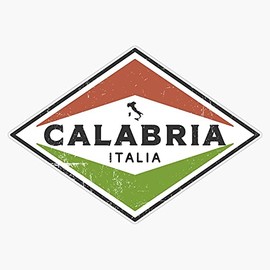 Vintage Calabria Italia Bumper Sticker Window Vinyl Decal 5"