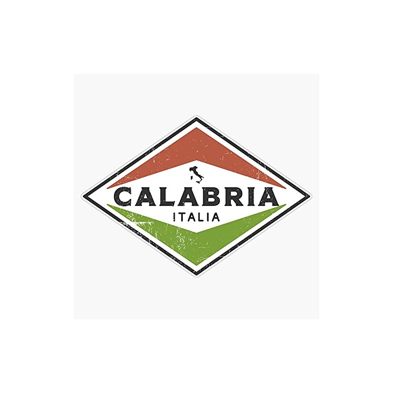 Vintage Calabria Italia Bumper Sticker Window Vinyl Decal 5"