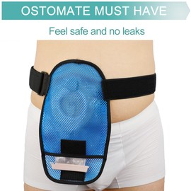 Ostomy Bag Cover Stoma Pouch Covers Stretchy Washable Ostomy Liner Lightweight Protective Protector Support Garment Women Men Blue