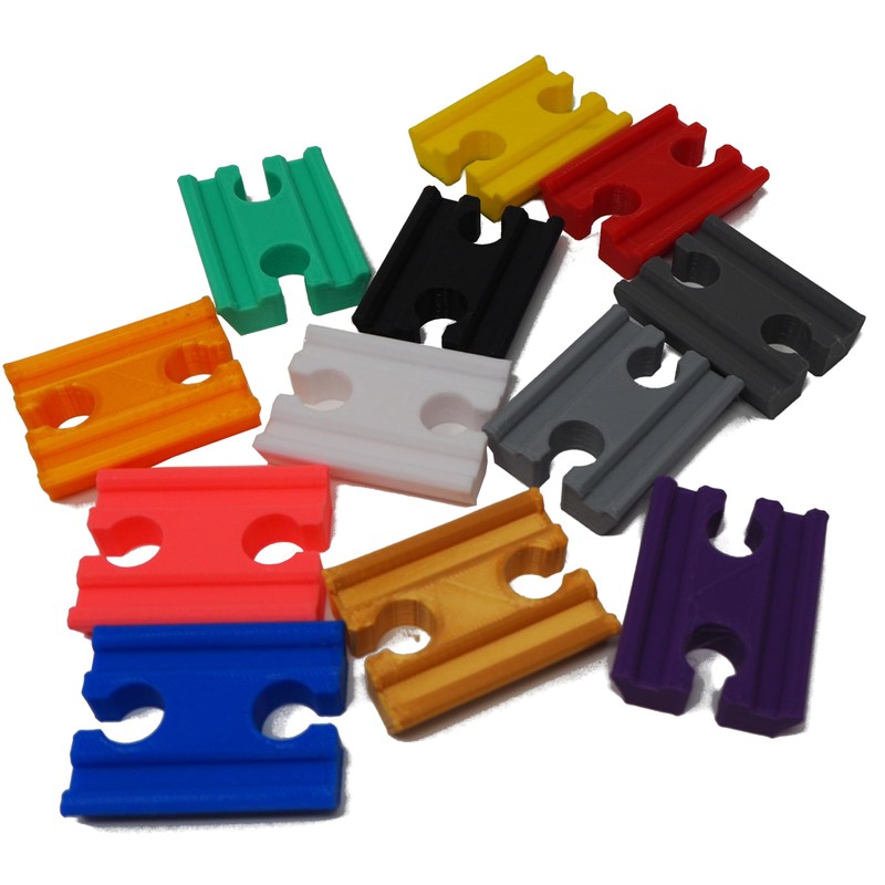 2 Pack Mixed Colour Connectors for Wooden Train Tracks Compatible
