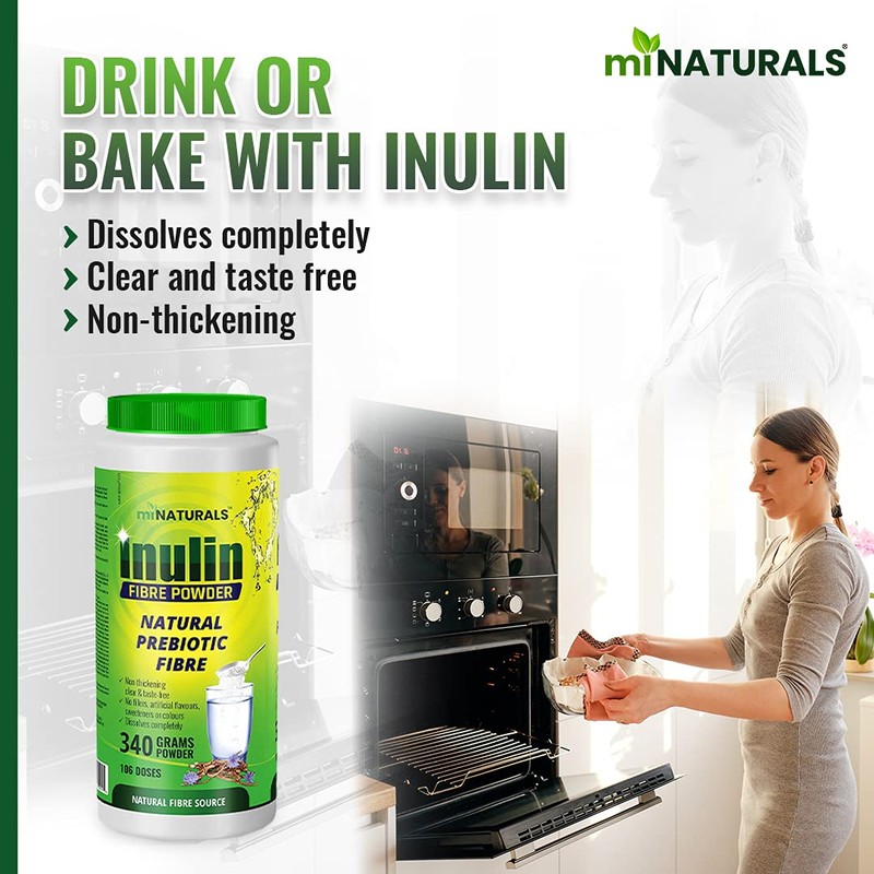 Pure Inulin Fiber Powder - Natural Prebiotic Fibre Supplement (340g