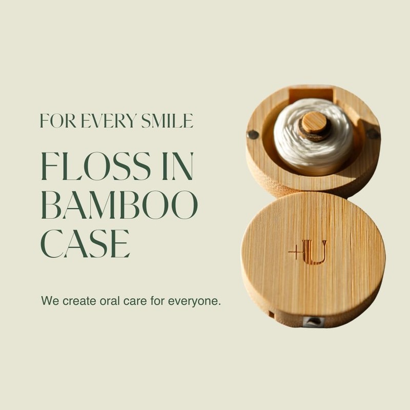 PLUS ULTRA Dental Floss with Reusable Bamboo Case – Coconut
