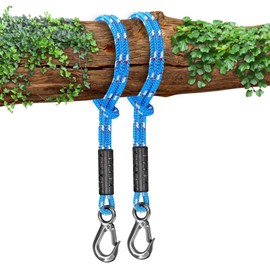 Penbinmall Swing attachment tree, 2 swing attachment rope, 100 cm hammock suspension rope, adjustable hanging chair strap with carabiner, hanging rope, hammock attachment swing attachment
