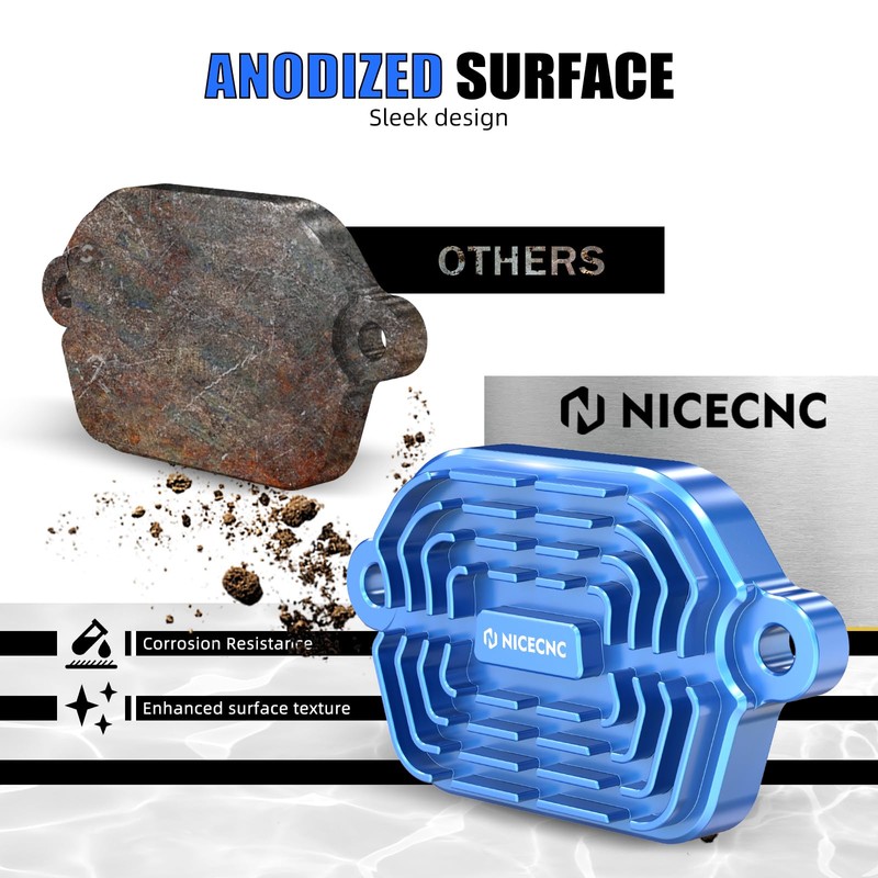NICECNC Aluminium Finned Valve Covers Compatible with Suzuki DR650SE 1996-2024，DR650S