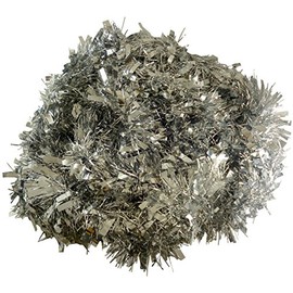 Christmas Concepts® 2.7m Metre Chunky/Fine Christmas Tinsel - Christmas Decoration Tinsel (Silver)