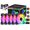 1-10x BRAINZAP 120 mm LED A-RGB/RGB Silent Case Fan Set