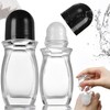 OTXKXBLP 2PCS Glass Empty Roller Bottles with Plastic Roller Ball,