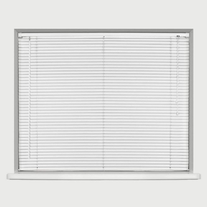 White Colour - PVC Plain window Venetian Blinds - 25mm