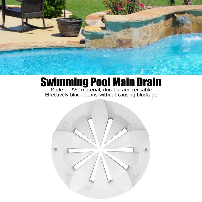 Swimming Pool Main Drain PVC White Round Hot Spring Pool