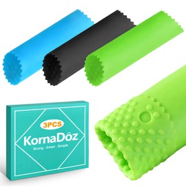 KornaDoz 3 Pcs Silicone Garlic Peeler Tube Roller, Food-Grade & Effortless Skin Remover, Quick Kitchen Gadget for Fresh Cloves, Keeps Hands Odor-Free, Easy to Clean - Assorted Colors