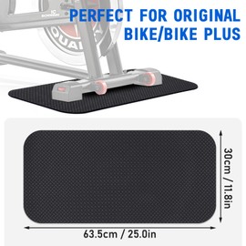 TOBWOLF Upgraded Double Sided Non-Slip Peloton Bike Mat, 5mm Thick Exercise Bike Mat, Exercise Mat for Bike Trainer, Double Mat Protect Hardwood Floor Carpet for Home Gym