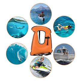 HPAMR Snorkeling Vest Inflatable Snorkel Vest Portable Diving Jackets Swimming Vests Free Diving Swimming Safety Vest for Snorkeling Water Sports Beginner Adults-Only Load Up to 200KG