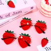 JarThenaAMCS Strawberry Shape Sunglasses Red Strawberry Rimless Sunglasses Fruit Theme