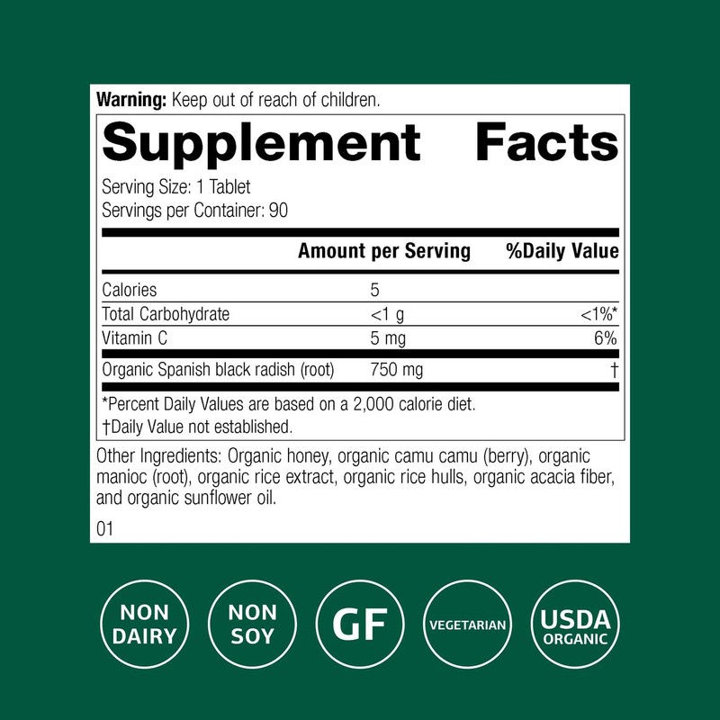 Standard Process Spanish Black Radish - Whole Food Detox, Liver