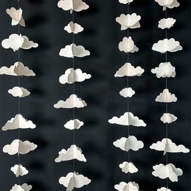 28 Pcs 3D Hanging Pink Clouds Decorations for Baby Shower Party Decoration Fake Cloud Ornaments Art Wedding Wall Decor Clouds Imitation Garlands Nursery Children Room Ceiling Artificial Cloud Props