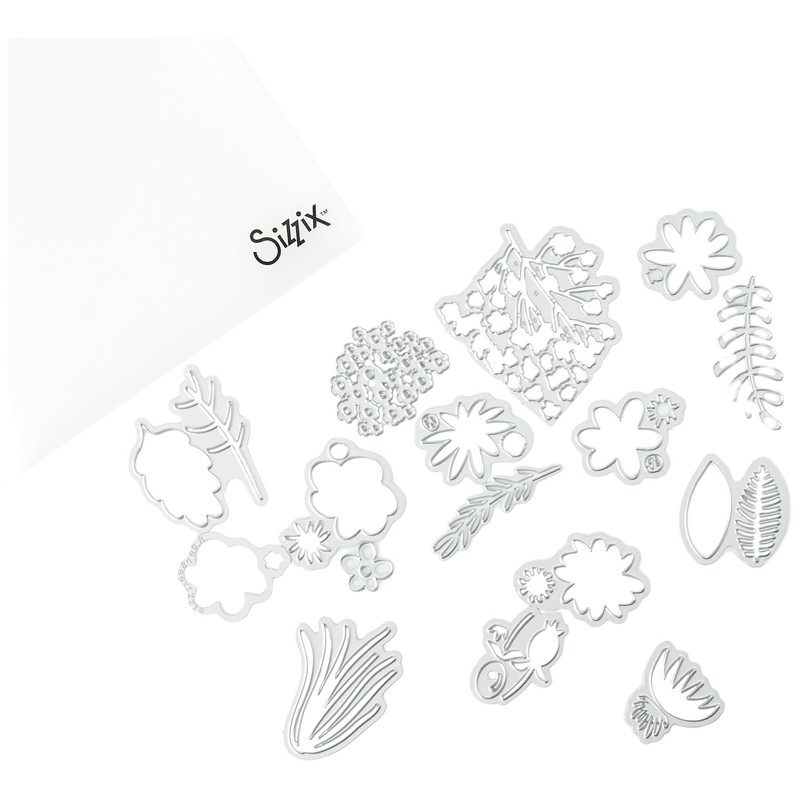 Sizzix 662700 Thinlits Die Set 17PK - Funky Floral #1