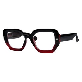 Eyekepper Large Frame Reading Glasses for Women - Fashionable Readers - Red +2.75