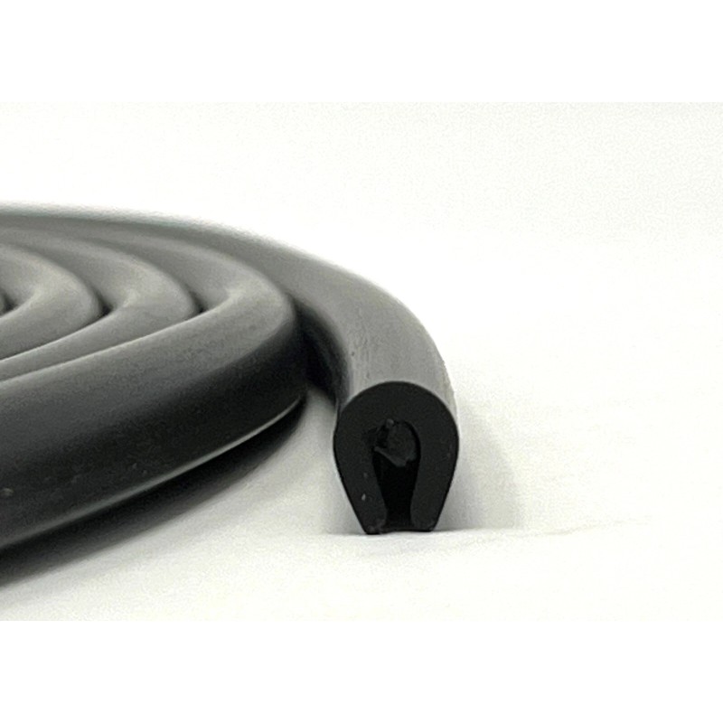Trim-Gard 5/16" x 50' Roll Trim-Gard U-Style All Black Door