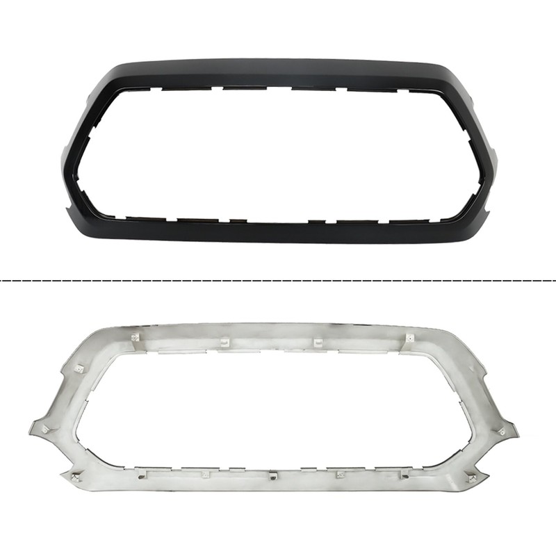 Silscvtt Front Upper Grille Outer Frame Surround Glossy Black Replacement